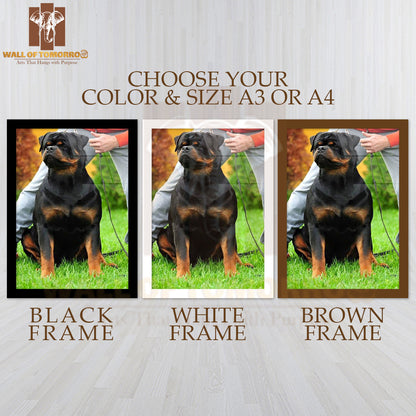 Well Build Rottweiler High Quality Glass Frame Wall Décor