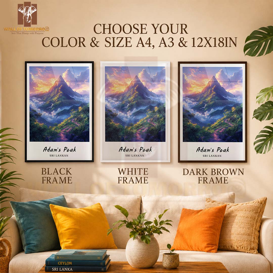 Adam’s Peak Sri Lanka Travel High Quality Glass Frame Wall Décor