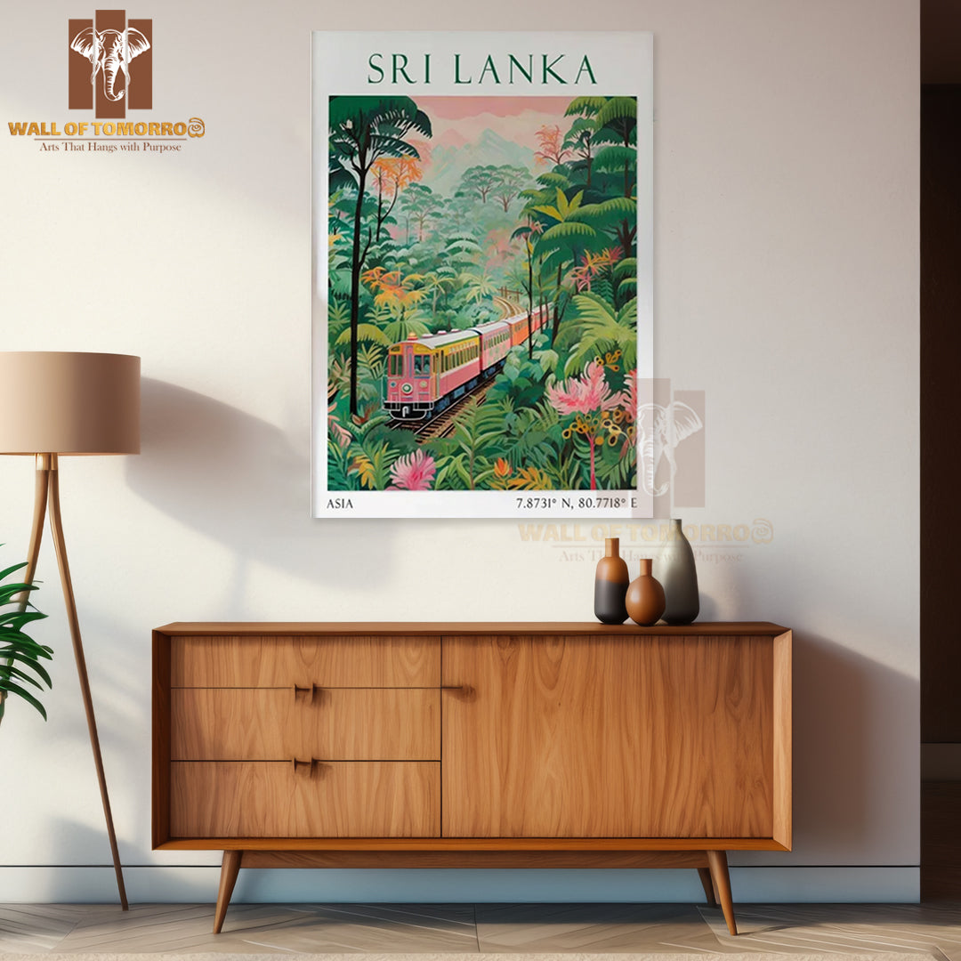Train, Sri Lanka Travel High Quality Unframed Poster Print & Waterproof Poster Print Wall Décor