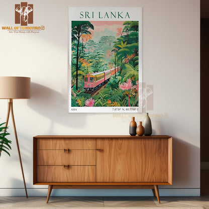 Train, Sri Lanka Travel High Quality Unframed Poster Print & Waterproof Poster Print Wall Décor
