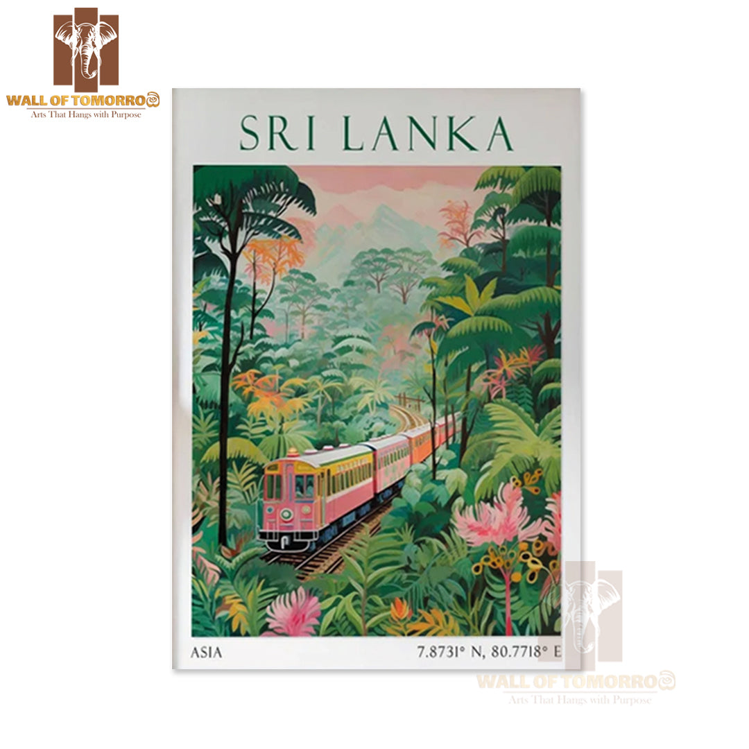 Train, Sri Lanka Travel High Quality Unframed Poster Print & Waterproof Poster Print Wall Décor