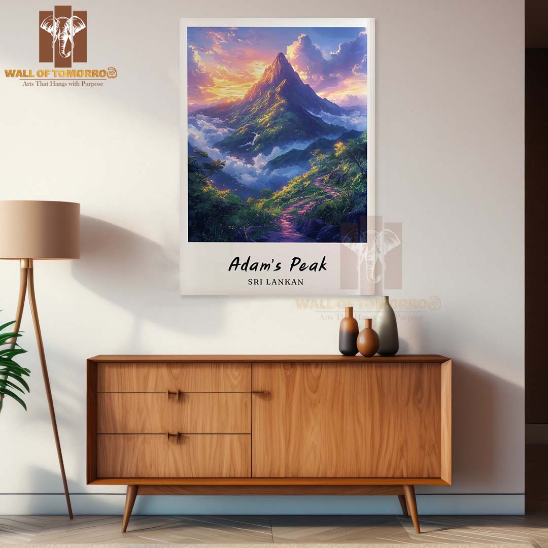 Adam’s Peak Sri Lanka Travel High Quality Unframed Poster Print & Laminated Poster Print Wall Décor