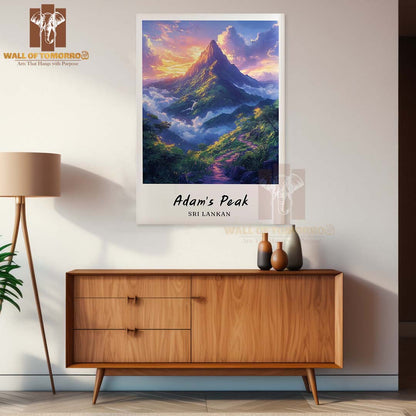 Adam’s Peak Sri Lanka Travel High Quality Unframed Poster Print & Laminated Poster Print Wall Décor