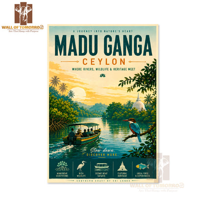 Ceylon Sri Lanka Madu Ganga Travel High Quality Unframed Poster Print & Waterproof Poster Print Wall Décor