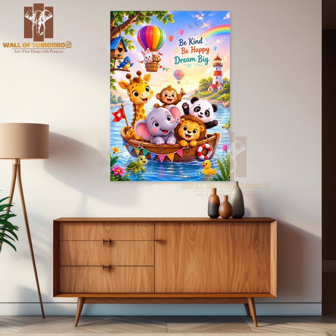 Be Kind, Be Happy, Dream Big Kids High Quality Unframed Poster Print & Waterproof Poster Print Wall Décor
