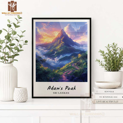 Adam’s Peak Sri Lanka Travel High Quality Glass Frame Wall Décor