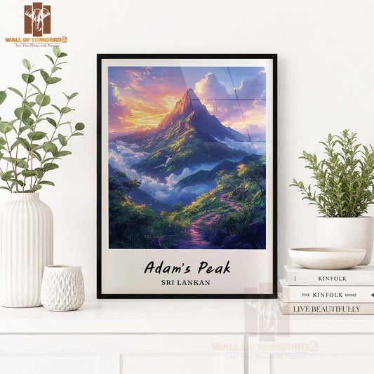 Adam’s Peak Sri Lanka Travel High Quality Glass Frame Wall Décor