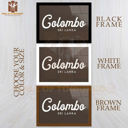 Colombo, Sri Lanka Travel High Quality Glass Frame Wall Décor
