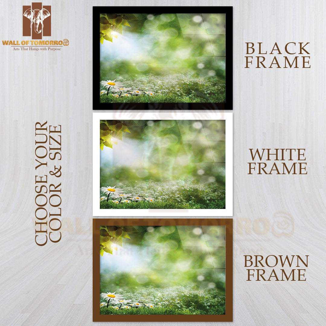 Seasonal Natural Backgrounds with Daisy Flowers High Quality Unframed Poster Print & Waterproof Poster Print Wall Décor