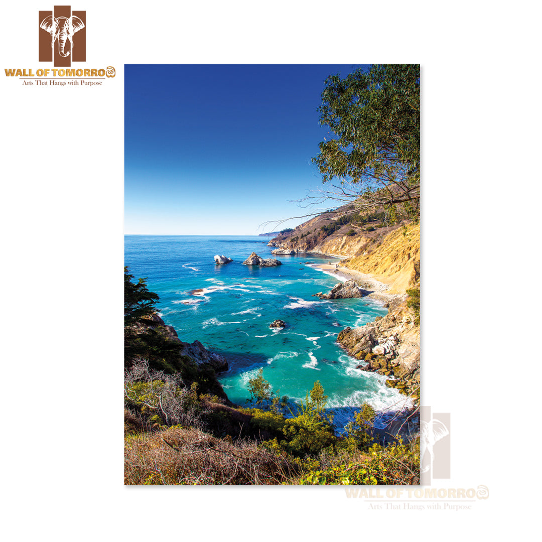 Big Sur Is a Sparsely Populated Region of the Central California Coastline High Quality Unframed Poster Print & Waterproof Poster Print Wall Décor