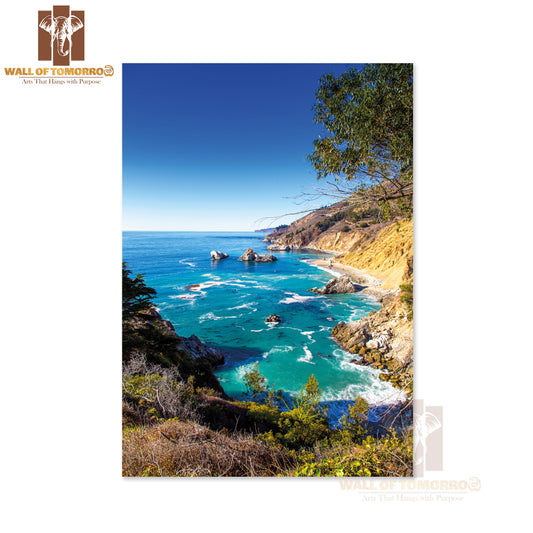 Big Sur Is a Sparsely Populated Region of the Central California Coastline High Quality Unframed Poster Print & Waterproof Poster Print Wall Décor