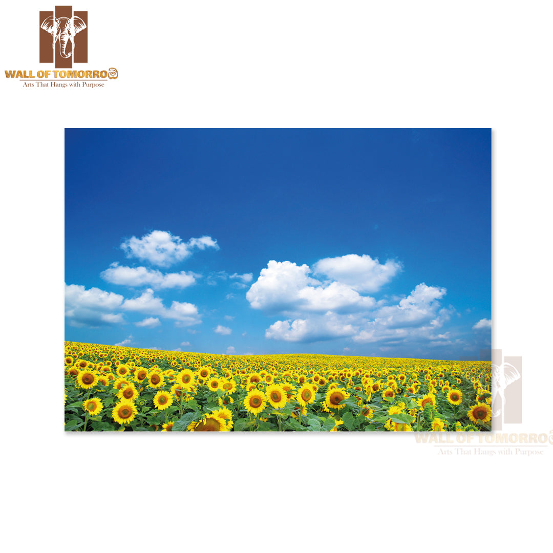 Sunflowers On a Blue Sky High Quality Unframed Poster Print & Waterproof Poster Print Wall Décor