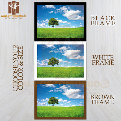 Nature Green Tree in A Field High Quality Unframed Poster Print & Waterproof Poster Print Wall Décor