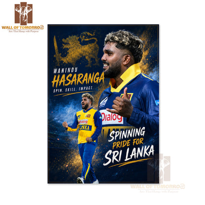 Sri Lankan Cricketer Wanindu Hasaranga Sports High Quality Unframed Poster Print & Waterproof Poster Print Wall Décor