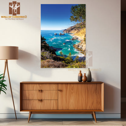 Big Sur Is a Sparsely Populated Region of the Central California Coastline High Quality Unframed Poster Print & Waterproof Poster Print Wall Décor