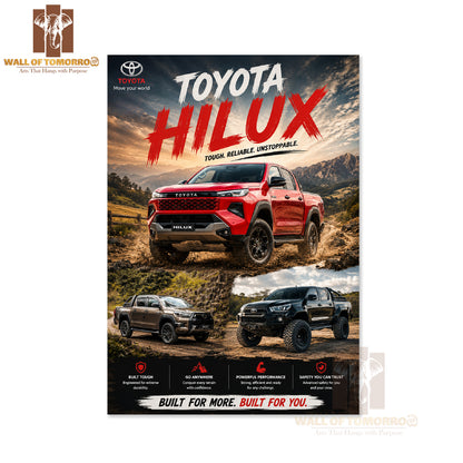 Toyota Hilux Vehicle High Quality Unframed Poster Print & Waterproof Poster Print Wall Décor in Sri Lanka