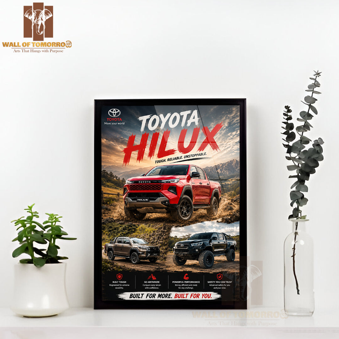 Toyota Hilux High Quality Glass Frame Wall Décors in Sri Lanka