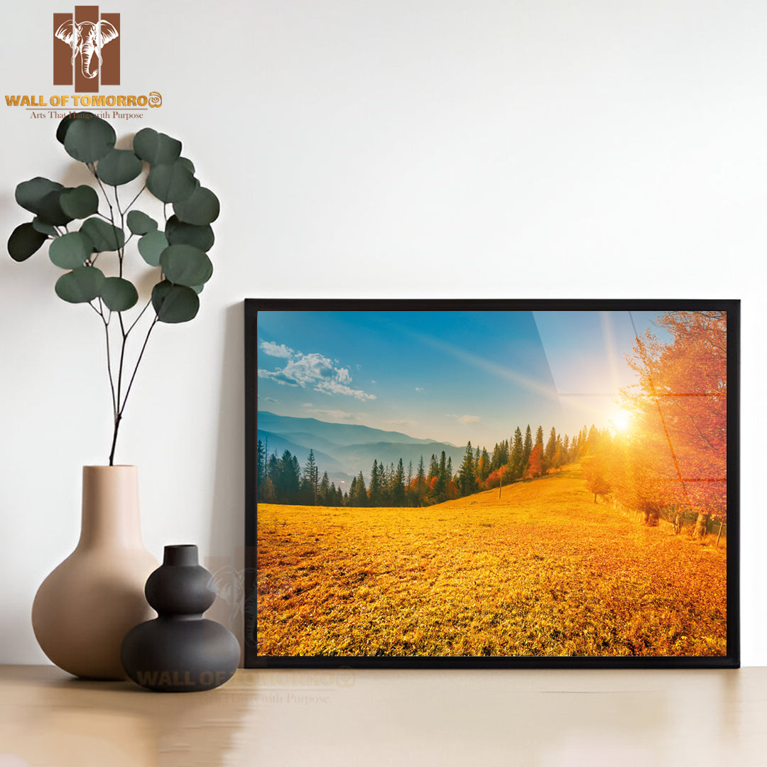 Colorful Autumn Landscape. Carpathian Mountains, Ukraine, Europe High Quality Unframed Poster Print & Waterproof Poster Print Wall Décor