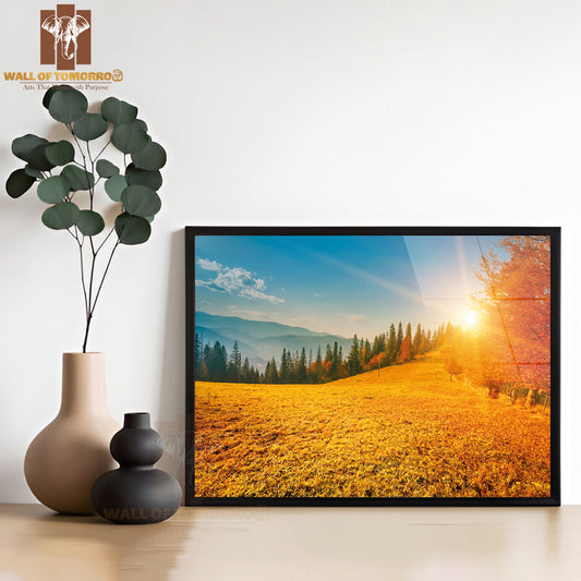 Colorful Autumn Landscape. Carpathian Mountains, Ukraine, Europe High Quality Unframed Poster Print & Waterproof Poster Print Wall Décor