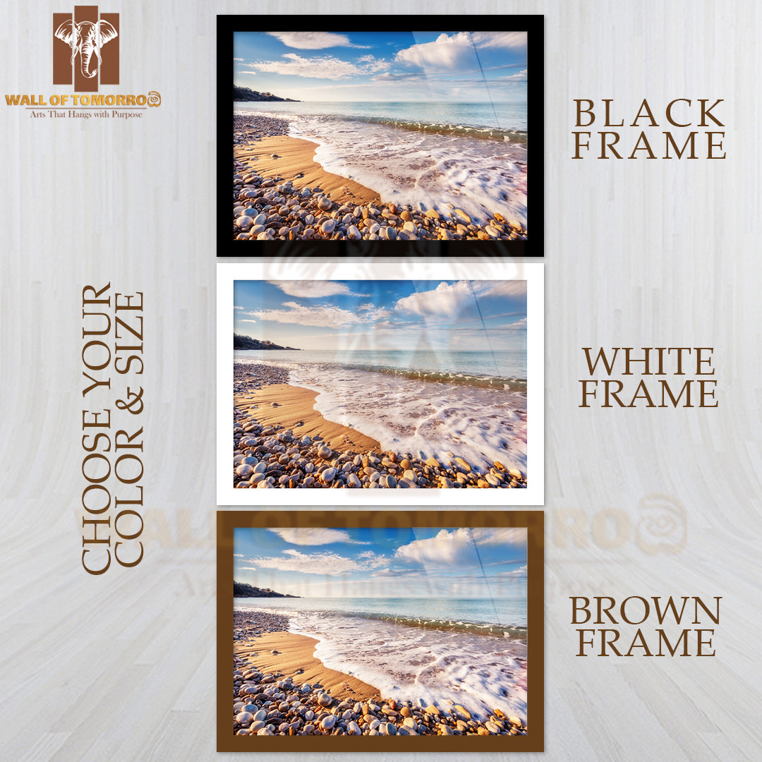Fantastic View Azure Sea Glowing by Sunlight High Quality Unframed Poster Print & Waterproof Poster Print Wall Décor