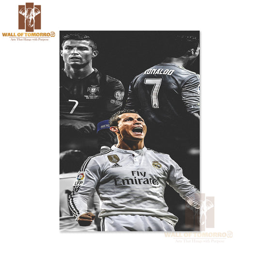 Cristiano Ronaldo Soccer Player Skill on the Field High Quality Unframed Poster Print & Waterproof Poster Print Wall Décor