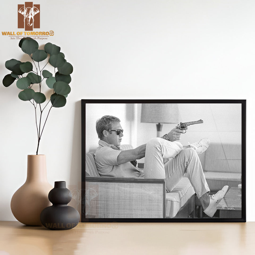 Steve McQueen High Quality Glass Frame Wall Décor