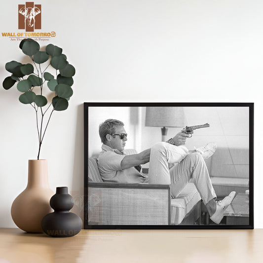 Steve McQueen High Quality Glass Frame Wall Décor