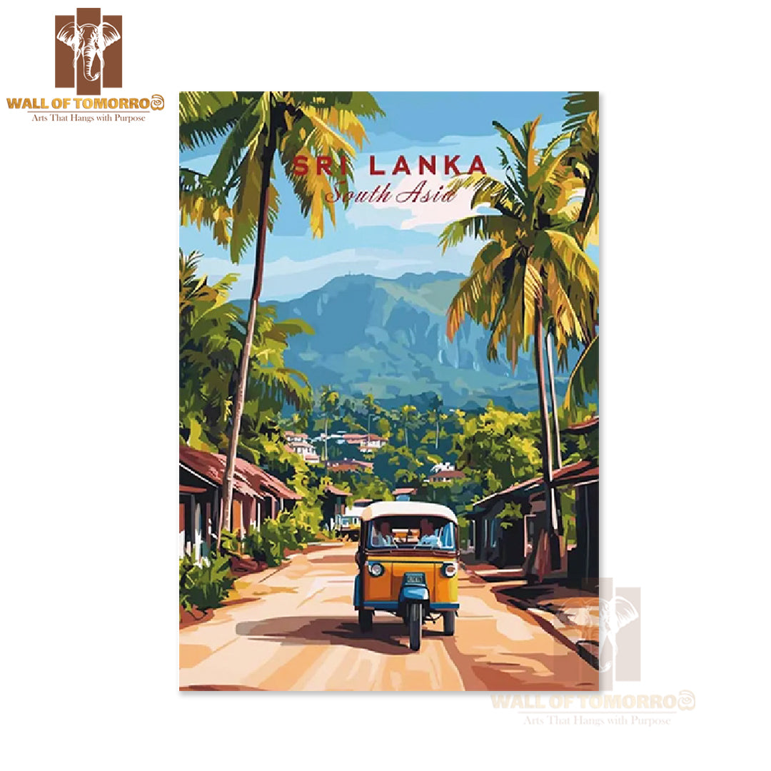 Sri Lanka Tuk-Tuk, South Asia Travel High Quality Unframed Poster Print & Waterproof Poster Print Wall Décor