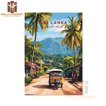 Sri Lanka Tuk-Tuk, South Asia Travel High Quality Unframed Poster Print & Waterproof Poster Print Wall Décor