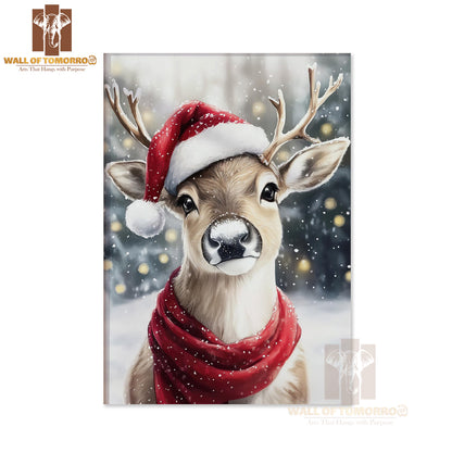 Reindeer Forest Snowfall in Winter High Quality Unframed Poster Print & Waterproof Poster Print Wall Décor