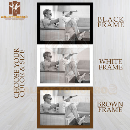 Steve McQueen High Quality Glass Frame Wall Décor