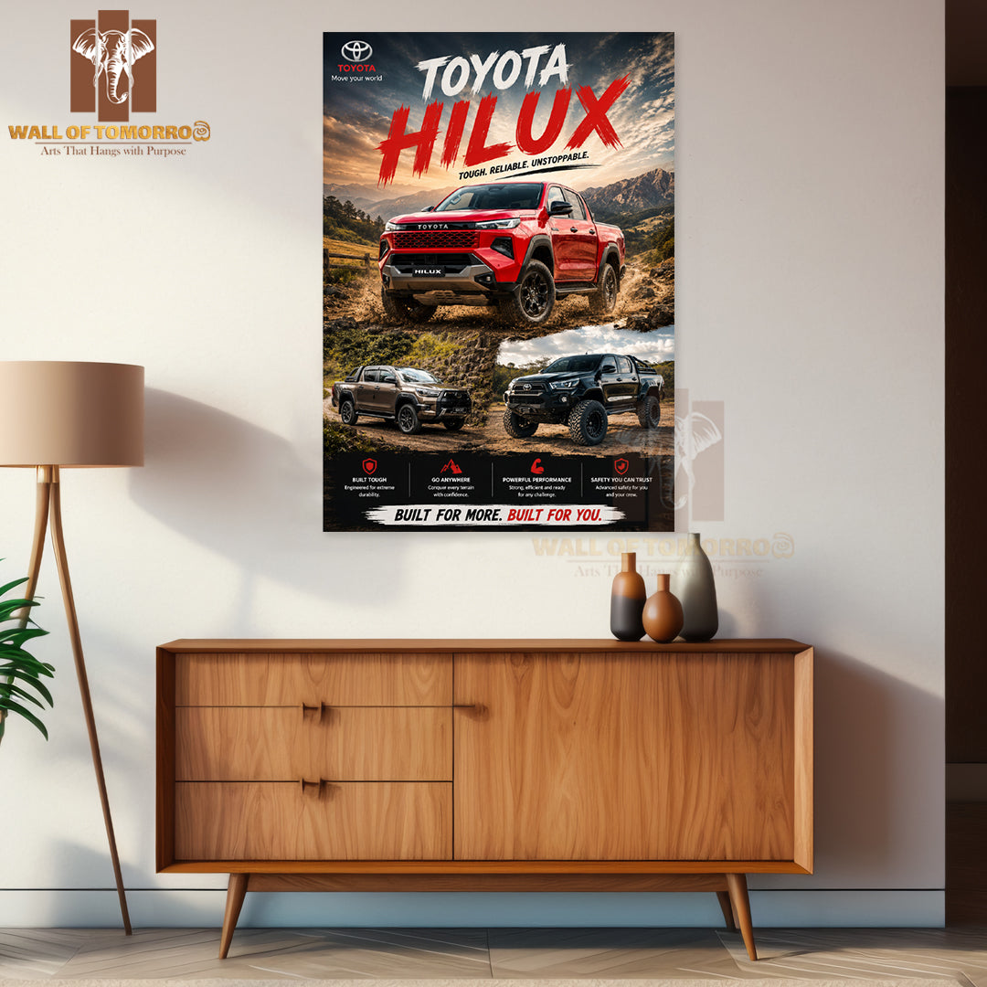 Toyota Hilux Vehicle High Quality Unframed Poster Print & Waterproof Poster Print Wall Décor in Sri Lanka