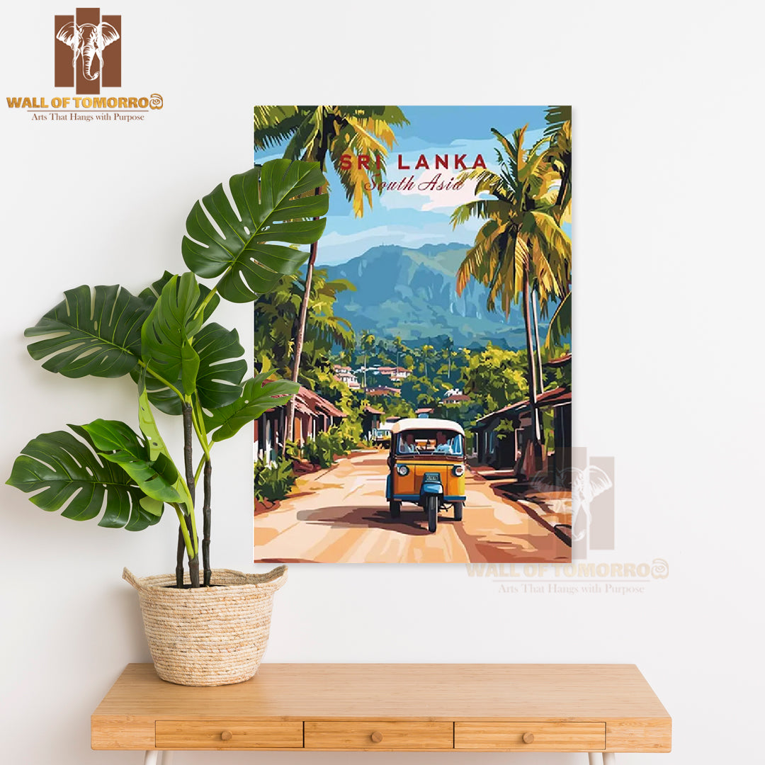 Sri Lanka Tuk-Tuk, South Asia Travel High Quality Unframed Poster Print & Waterproof Poster Print Wall Décor