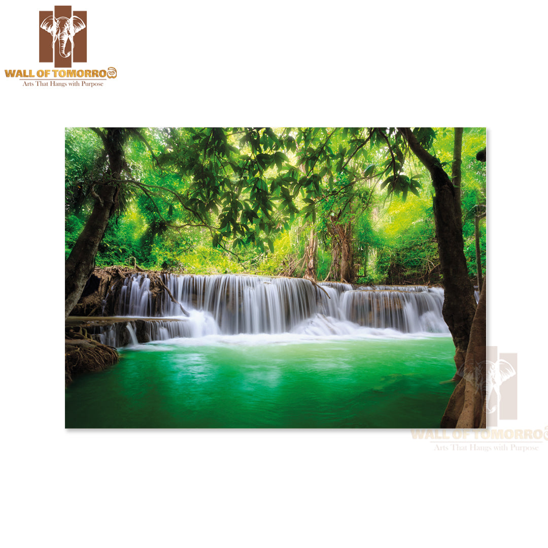 Thailand Waterfall in Kanjanaburi High Quality Unframed Poster Print & Waterproof Poster Print Wall Décor