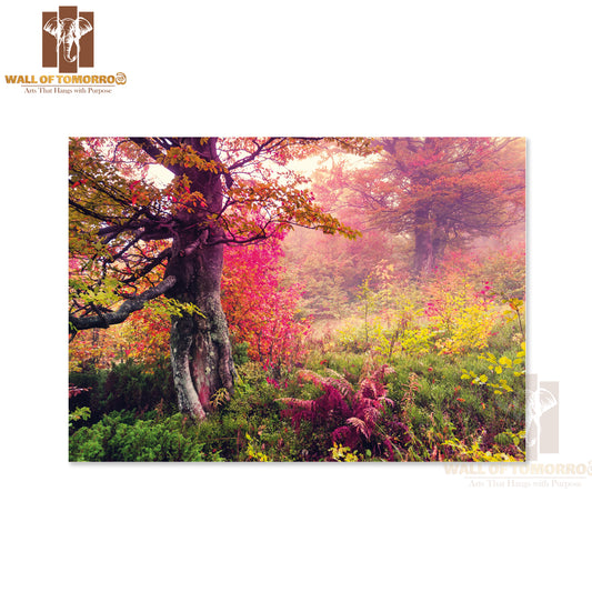 Majestic Landscape with Autumn Trees in Forest High Quality Unframed Poster Print & Waterproof Poster Print Wall Décor
