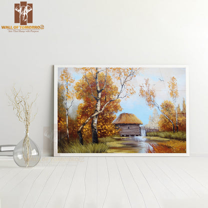 Ukrainian Old Village, Oil Paintings Rural Landscape High Quality Unframed Poster Print & Waterproof Poster Print Wall Décor