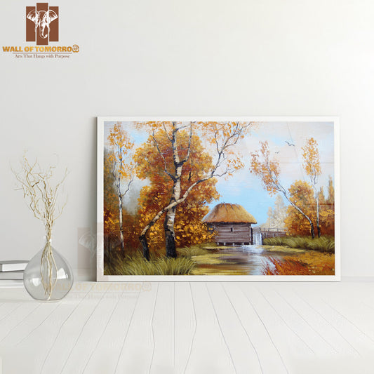 Ukrainian Old Village, Oil Paintings Rural Landscape High Quality Unframed Poster Print & Waterproof Poster Print Wall Décor
