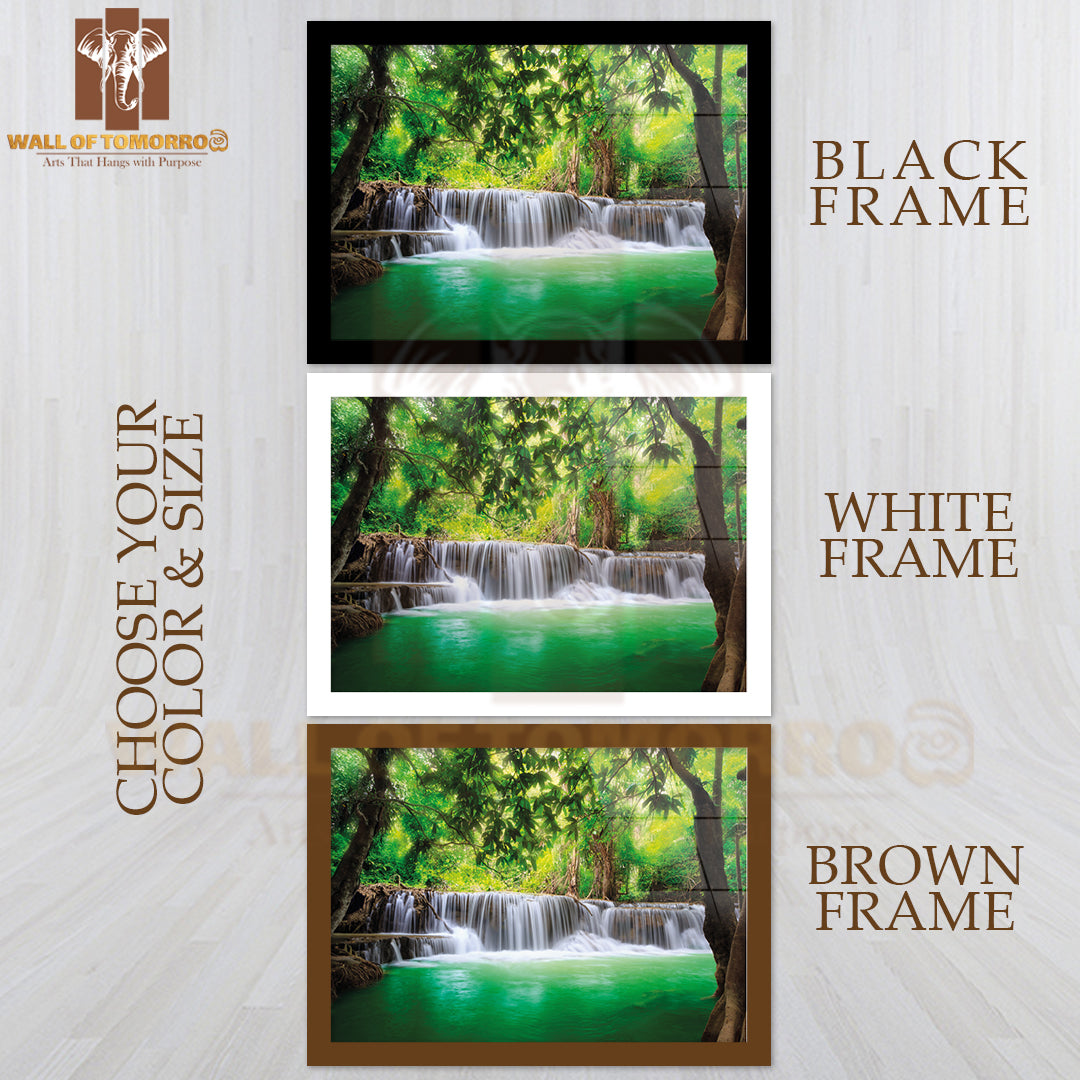 Thailand Waterfall in Kanjanaburi High Quality Unframed Poster Print & Waterproof Poster Print Wall Décor