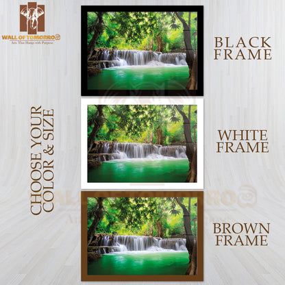 Thailand Waterfall in Kanjanaburi High Quality Unframed Poster Print & Waterproof Poster Print Wall Décor