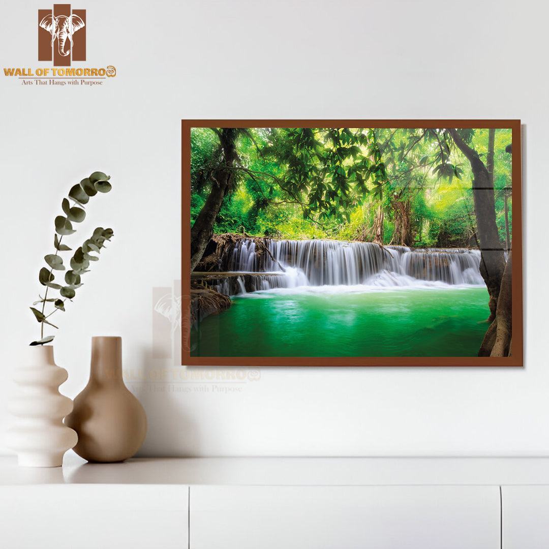 Thailand Waterfall in Kanjanaburi High Quality Unframed Poster Print & Waterproof Poster Print Wall Décor