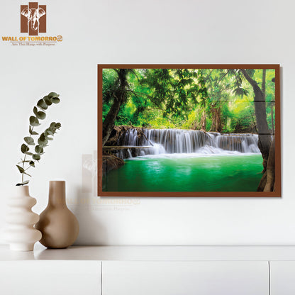 Thailand Waterfall in Kanjanaburi High Quality Unframed Poster Print & Waterproof Poster Print Wall Décor