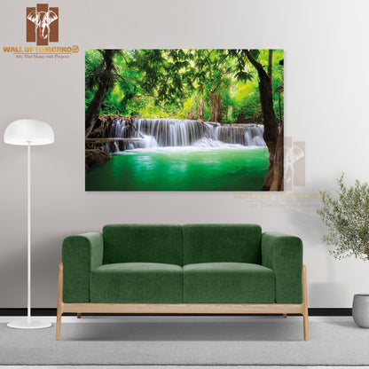 Thailand Waterfall in Kanjanaburi High Quality Unframed Poster Print & Waterproof Poster Print Wall Décor