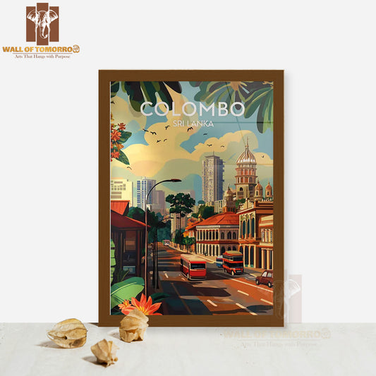 Colombo City Sri Lanka Travel High Quality Glass Frame Wall Décor