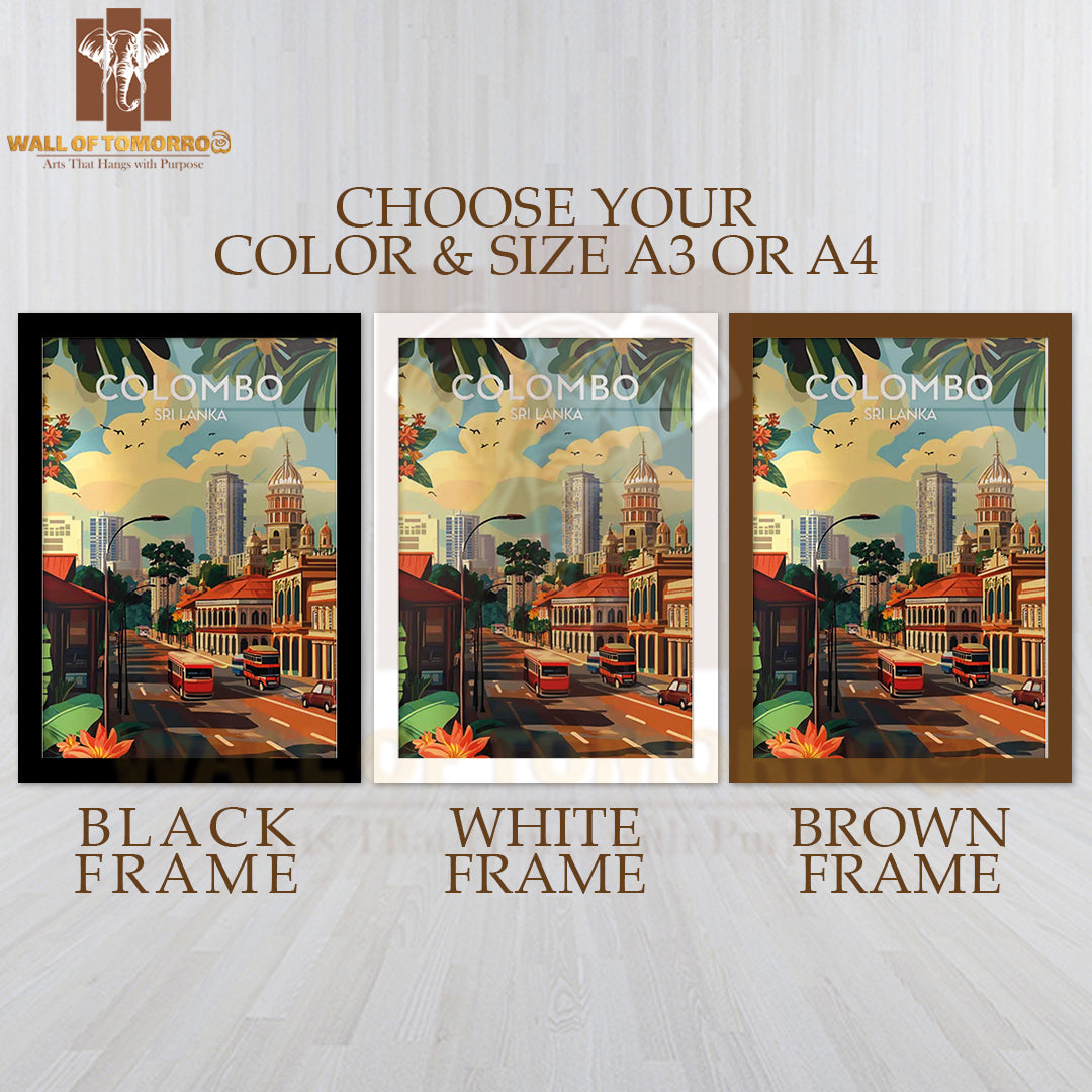 Colombo City Sri Lanka Travel High Quality Glass Frame Wall Décor