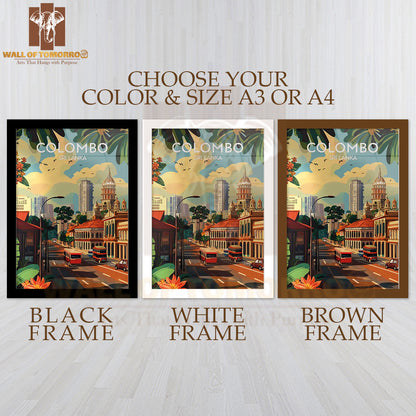 Colombo City Sri Lanka Travel High Quality Glass Frame Wall Décor