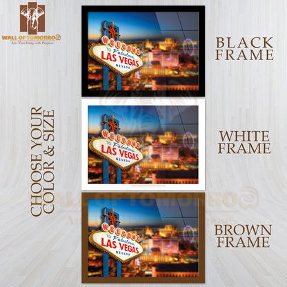 Nevada Sign with the Heart Of Las Vegas High Quality Unframed Poster Print & Waterproof Poster Print Wall Décor