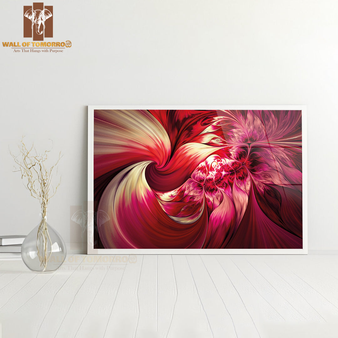 Abstract Fractal Patterns and Shapes, Flowers and Spirals High Quality Unframed Poster Print & Waterproof Poster Print Wall Décor