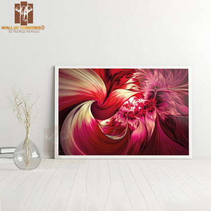 Abstract Fractal Patterns and Shapes, Flowers and Spirals High Quality Unframed Poster Print & Waterproof Poster Print Wall Décor