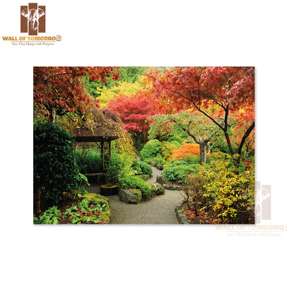 Autumnal Japanese Garden in Victoria High Quality Unframed Poster Print & Waterproof Poster Print Wall Décor