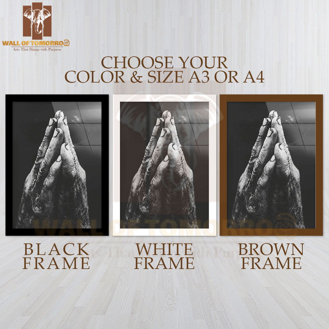 Rough Hands High Quality Glass Frame Wall Décor